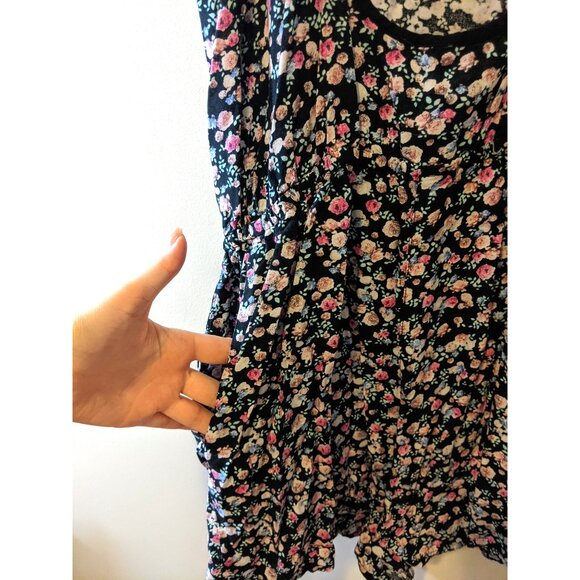 Womens Floral Romer Jumpsuit Shorts Spaghetti Strap Cottage Garden Picnic Sz 10 - Picture 7 of 7